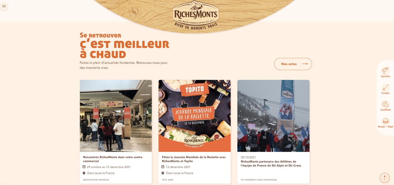 RICHESMONTS, UN NOUVEAU SITE, TOUJOURS PLUS DE CONVIVIALITE